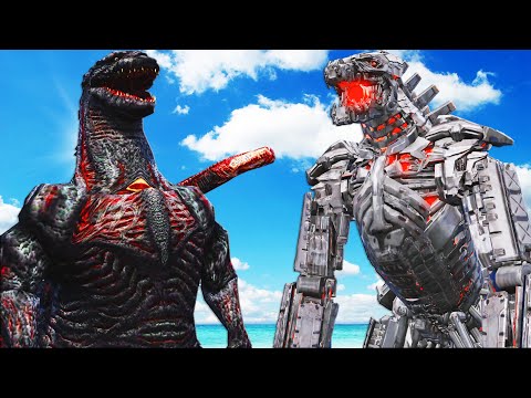 Видео: шин Годзилла против мехагодзиллы - битва монстров