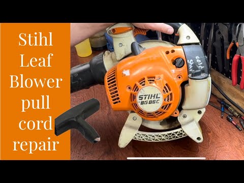 Видео: Ремонт троса воздуходувки. Stihl BG86