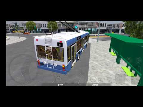 Видео: Proton Bus Simulator Urbano. Карта: BARAO. Маршрут:Nº20(Троллейбусный). Троллейбус: БКМ-321.