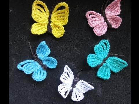 Видео: БАБОЧКА Вязание крючком  BUTTERFLY Crochet