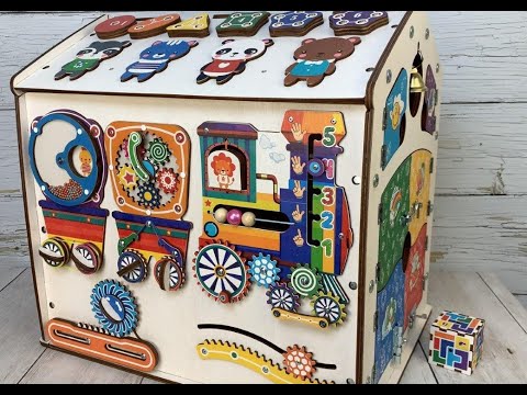 Видео: Обзор большого Бизи дома. Сверх функциональный и безумно интересный бизиборд.