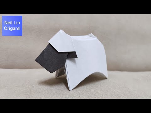 Видео: Как сделать овцу из бумаги - Оригами овца из бумаги