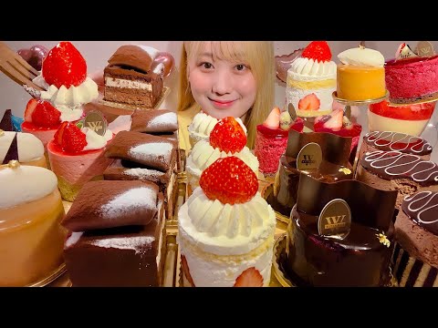 Видео: ASMR роскошный торт【русские субтитры】【Mukbang/ Eating Sounds】