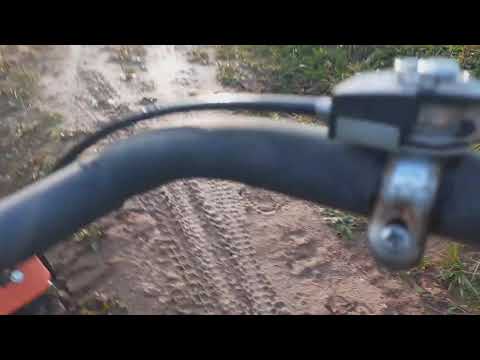 Видео: мотоблок рысь мбр 7 везет сырой песок