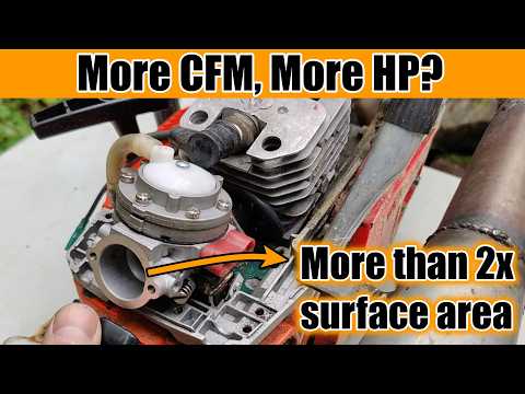 Видео: Переход на огромный карбюратор.. Для большей мощности? - Самый быстрый 52-кубовый клон пилы, часть 6