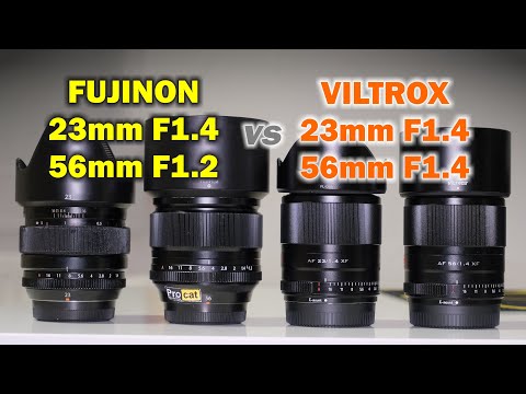 Видео: Fujinon 23mm f1.4, 56mm f1.2 против Viltrox 23mm f1.4, 56mm f1.4