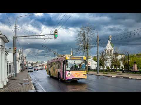 Видео: Троллейбус Тролза-5275.07 "Оптима", бортовой номер 98, Ярославль.