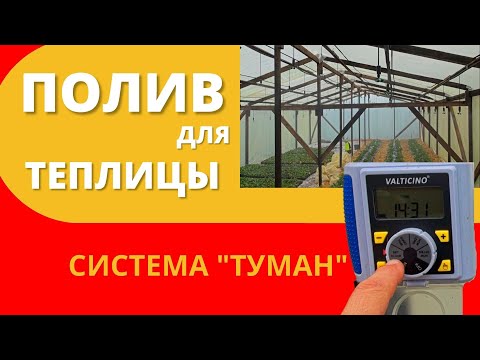 Видео: Полив для теплицы. Система (туман)