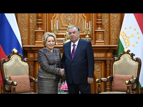 Видео: Мулоқоти Пешвои миллат бо Раиси Шурои Федератсияи Маҷлиси Федералии Русия Валентина Матвиенко