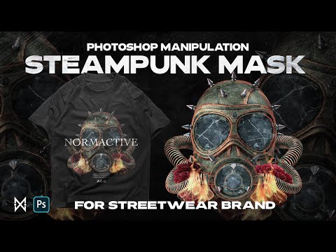 Видео: Манипуляция Photoshop для бренда одежды | Процесс Дизайн футболки