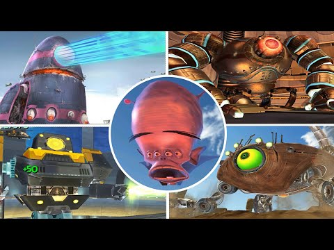 Видео: Монстры против пришельцев. Все боссы сражаются (без урона)