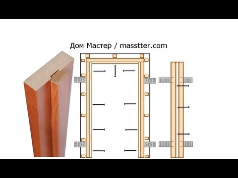 Видео: Крепление дверной коробки из дерева и МДФ в проем. Door frame mount