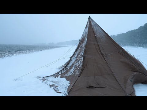 Видео: Сильная метель в походе в новой палатке | Палатка была на грани разрыва | POMOLY Brommance
