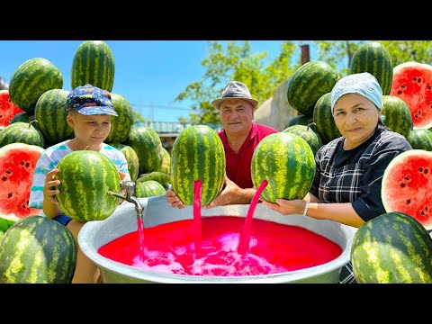Видео: Невероятный Метод Консервирования 150 КГ АРБУЗНОГО СОКА! Откройте Для Себя Этот Загадочный Рецепт!