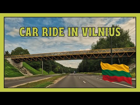 Видео: Вильнюс, Литва Езда на Машине | Виды Города и Улицы 🚗 🇱🇹