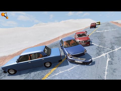 Видео: ЛЕДЯНОЙ СПУСК! ГОЛОЛЁД ПОКРЫЛ ГОРНУЮ ДОРОГУ | BeamNG.drive