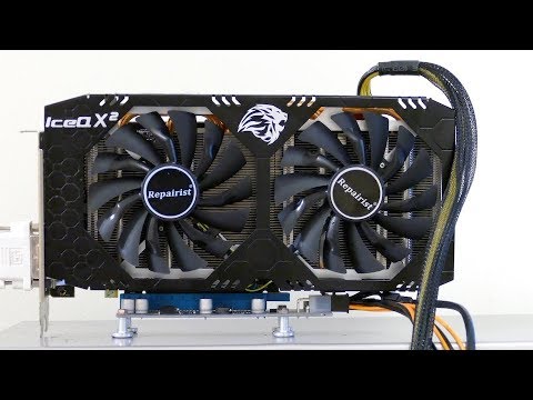 Видео: HIS AMD RADEON RX 580 не работают новые вентиляторы после замены.