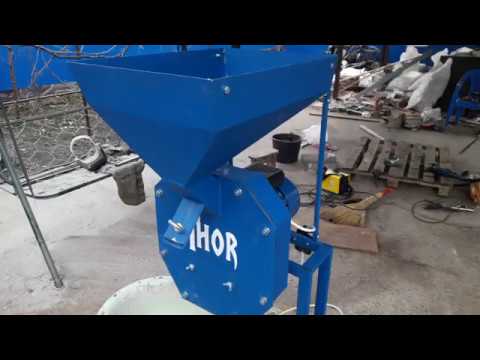 Видео: Тест однофазной зернодробилки,для заказчика из г.Новосибирск