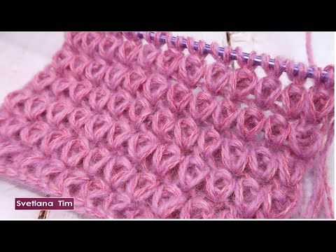 Видео: Красивый Узор Спицами "Maiz" для вязания джемпера, кардигана / Светлана Тим узоры