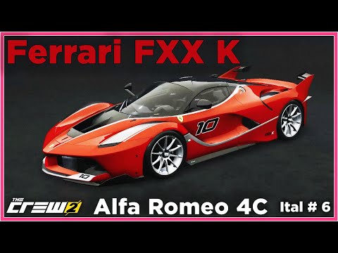 Видео: Крутые Ferrari FXX K и Alfa Romeo 4C. Итальянские заезды на суперкарах в гонке The Crew 2 Ital 6