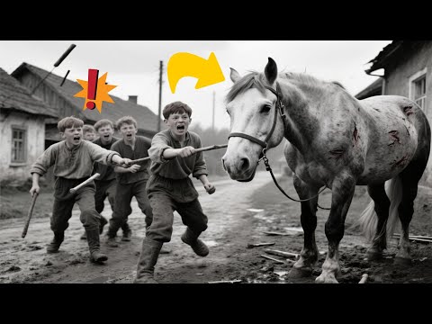 Видео: Молодые парни мучили старого коня… но тот спас их, когда мост рухнул