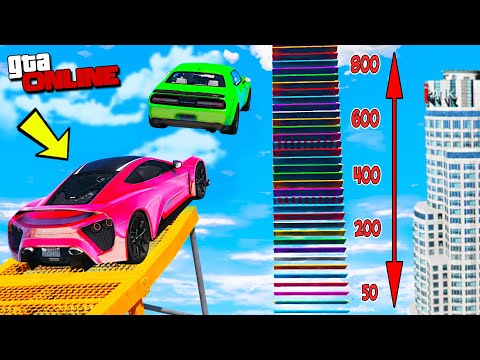 Видео: КАК ВЫСОКО В НЕБО УЛЕТИТ ЧИТ ТАЧКА С ОГРОМНОГО ТРАМПЛИНА В ГТА 5! ПРЫЖКИ В ВЫСОТУ В GTA ONLINE!