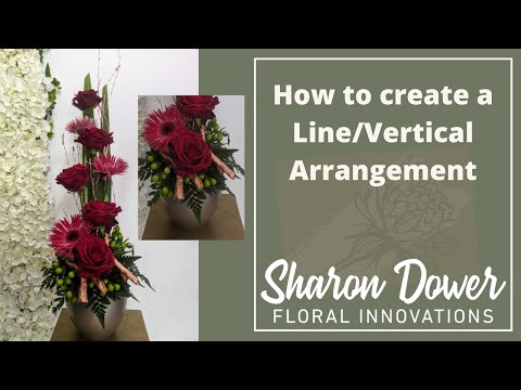 Видео: Как создать линейную/вертикальную цветочную композицию