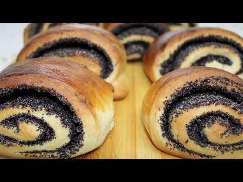 Видео: Булочки с маком на молоке — просто, быстро и нереально вкусно!
