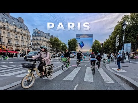 Видео: Париж на закате • Между хаосом и магией • Велопрогулка по городу огней • 4K