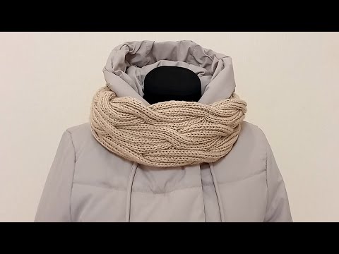 Видео: Готовимся к зиме:) Шарф снуд спицами