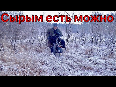 Видео: Готовим мясо на костре. Зимний велопоход.