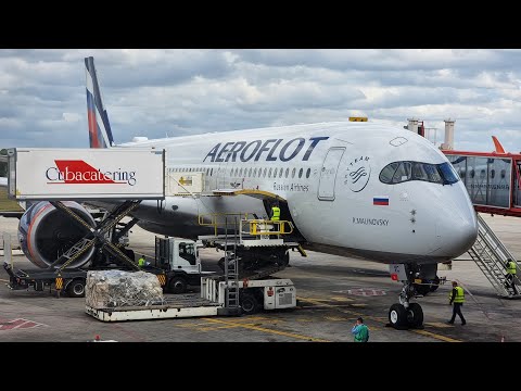 Видео: Airbus A350 а/к Аэрофлот | Рейс Москва - Гавана