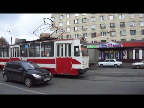 Видео: Трамвай Санкт-Петербурга 172: ЛМ-68М б.5431 + 5444 по №55 (03.11.11)