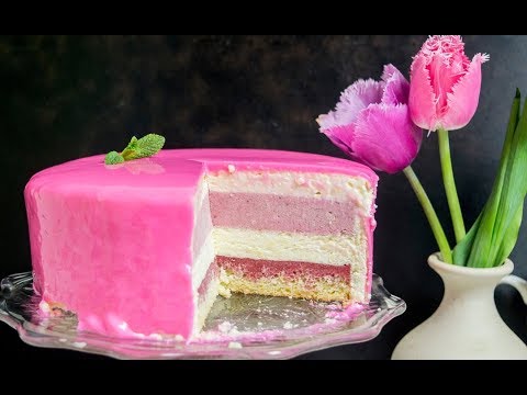 Видео: Клубнично лимонный муссовый торт