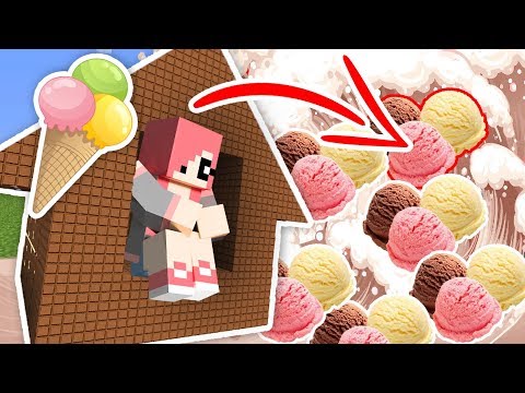 Видео: ЦУНАМИ ИЗ МОРОЖЕНОГО ПРОТИВ ДОМА ИЗ ШОКОЛАДА В МАЙНКРАФТ