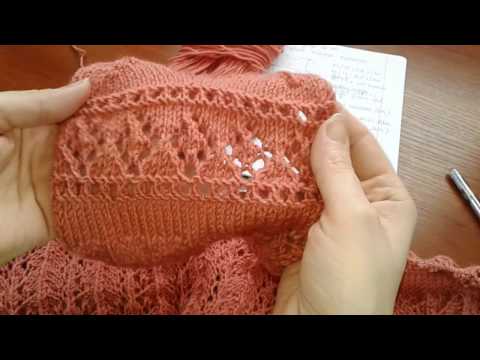 Видео: Ажурное платье спицами. Часть 5.