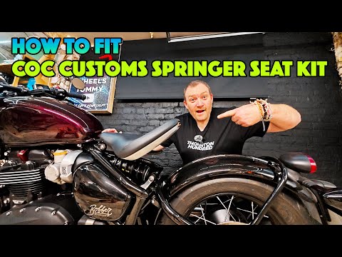Видео: Как установить комплект сиденья CoC Customs Springer Seat Mod — Triumph Bobber