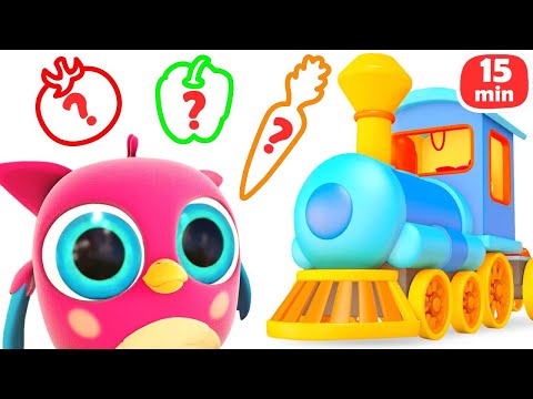 Видео: Вивчаємо овочі, фрукти та кольори з Совеням Хоп Хоп! 🦉🍎🌈 | Розвиваючий мультфільм для малят