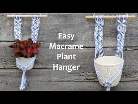 Видео: How to make Macrame Plant Hanger | Easy Macrame Tutorial | Макраме Для Начинающих | Макраме кашпо