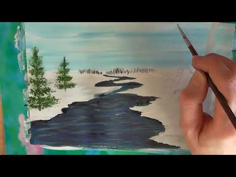 Видео: Ранняя весна (правополушарное рисование)