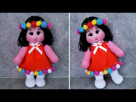 Видео: 🌹Замечательная кукла/🧡Легкая кукла из носков