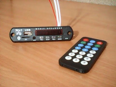 Видео: Модуль 747D. Обзор. Отзывы (плюсы и минусы). Работа. (Блютус (Bluetooth), USB, AUX, FM (ФМ)).