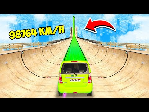 Видео: СПУСК БЕЗ ТОРМОЗОВ НА САМОМ ДЛИННОМ ЛИМУЗИНЕ MARUTI SUZUKI WAGON R ПО ТРАМПЛИНУ В ГТА 5