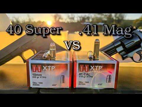 Видео: Тест на баллистический гелевый тест 40 Super против .41 Magnum