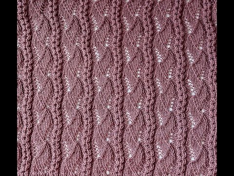 Видео: Прекрасный узор спицами для ажурных топов, кофточек и кардиганов