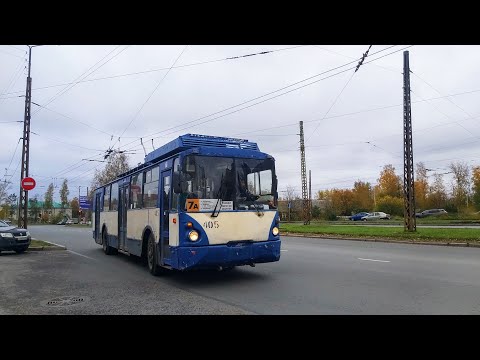 Видео: Троллейбус, маршрут №7а ВЗТМ-5284 б.405 (Бывший №1839) (17.10.2023) Петрозаводск