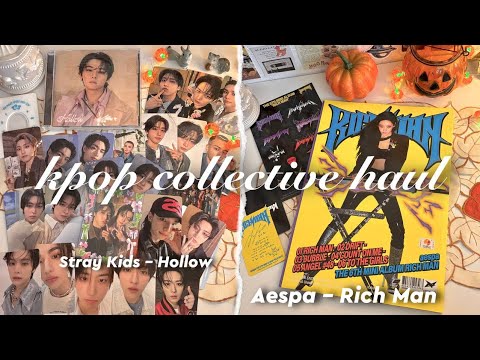 Видео: 🎸распаковка альбомов Aespa - Rich Man, Stray Kids - Hollow и кпоп карт 🍁 kpop collective haul
