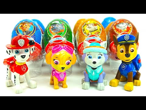Видео: Сюрпризы и игрушки с героями мультика Щенячий Патруль