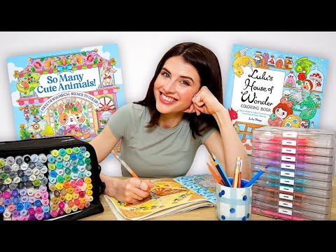 Видео: УЮТНЫЙ ВИДЕОБЛОГ О РАСКРАСКЕ 🌈 Новые техники раскрашивания, подборка раскрасок и раскрашивание ак...