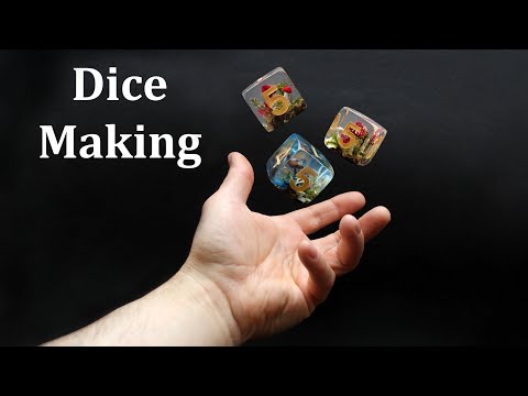 Видео: DIY Resin Dice Making - Процес виготовлення кубика - How to make resin dice step by step